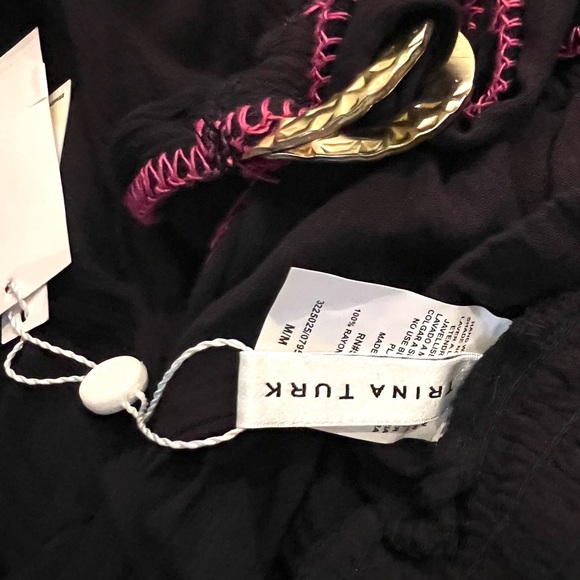 Trina Turk Black Slit wide leg pants size M - Picture 8 of 9